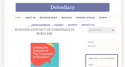 Desktop Screenshot of delesdiary.com